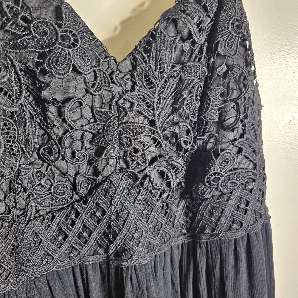 TORRID Midi Crinkle Gauze Lace Bodice Dress 1x NWT - Picture 5 of 10